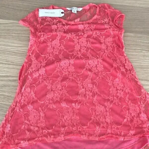 🆕Adam Levine Lightweight Coral Lace Blouse XS 🆕